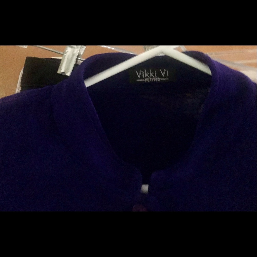 New Vikki Vi Purple Top or Jacket Button Down 1XP made in USA - Picture 6 of 12